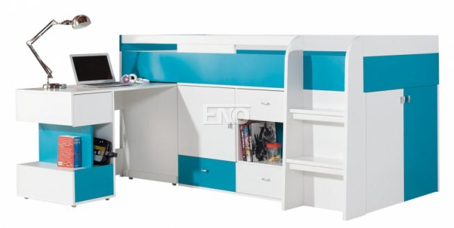 Vyvýšená postel a pc stůl Mobi - MO 21