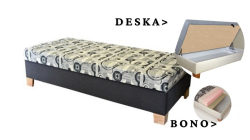 Postel Vario bez čel, s deskou a matrací BONO - 90x200