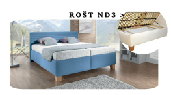 Postel Vivat s roštem ND3 - 180x200