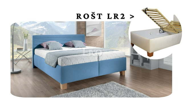 Postel Vivat s roštem LR2 - 160x200