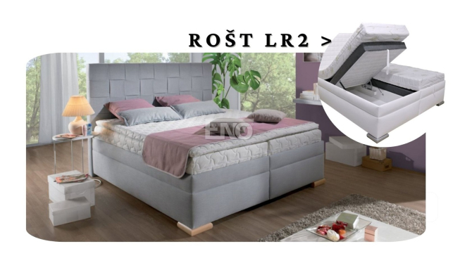 Postel Giardino a rošt LR2 - 160x200 s úložným prostorem