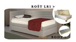 Postel Givi s čely, matrace BODY, rošt LR1 - 80x200 - LEVÁ