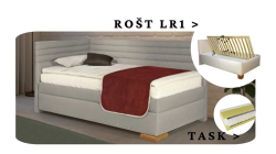 Postel Givi s čely, matrace TASK, rošt LR1 - 90x200 - LEVÁ 