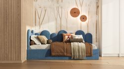 Postel Flow s čely roštem a úložným prostorem - 90x200 - LEVÁ varianta