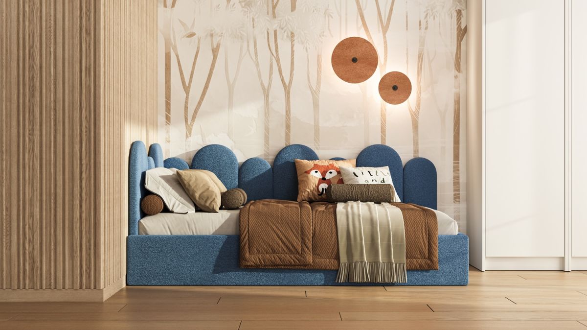Postel Flow s čely roštem a úložným prostorem - 120x200