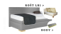 Postel Givi s dlouhým čelem, matrace BODY, rošt LR1 - 100x200